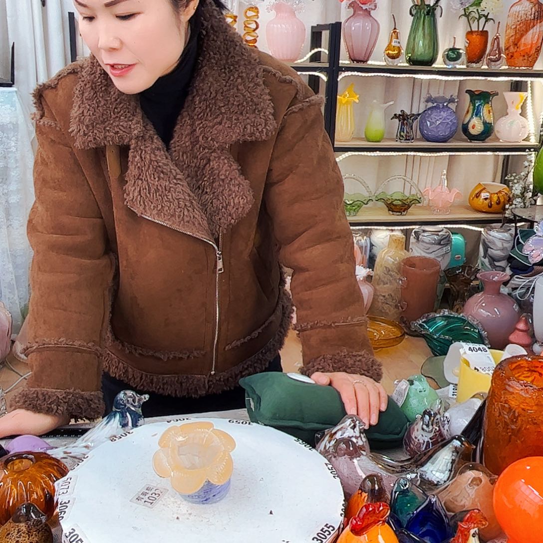 1小花头1环家悦琉璃工艺品不完美