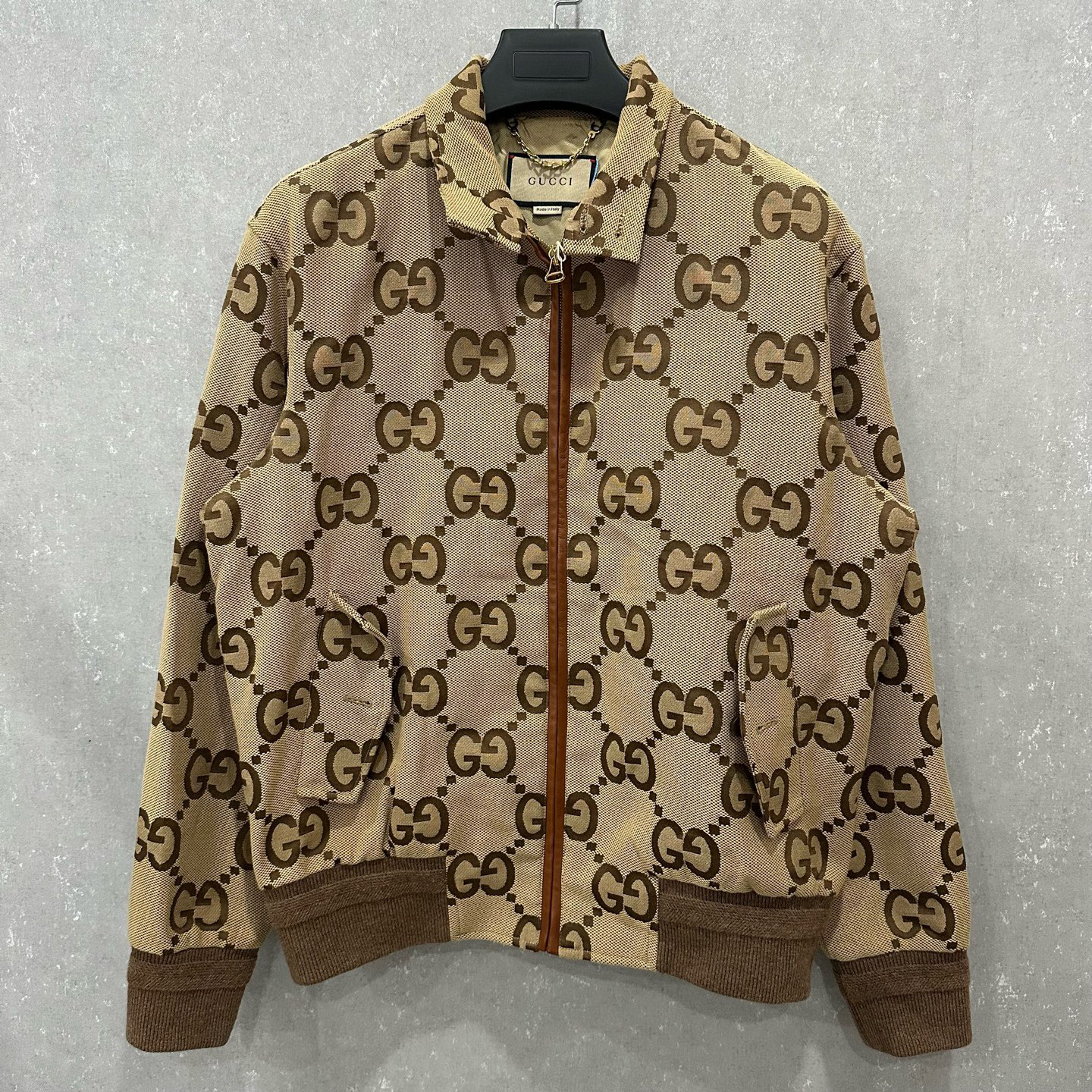 未使用 GUCCI/古驰 双G提花拉链外套46码/006924