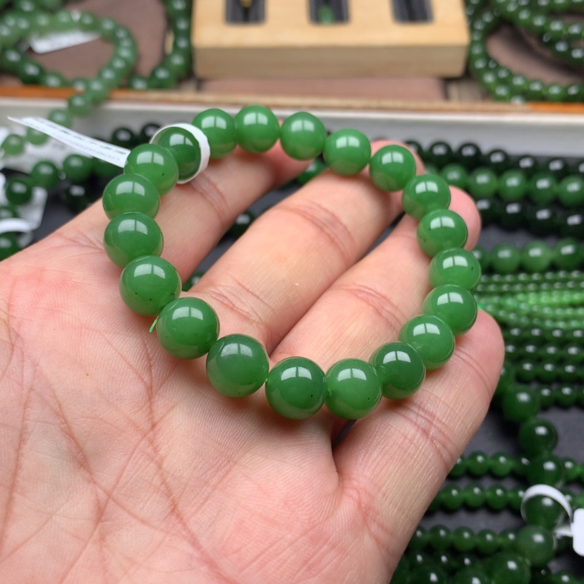 【闪购商品】未镶嵌手链和田玉（碧玉）10