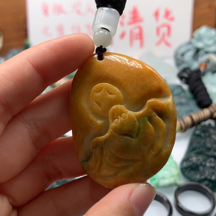 翡翠颈饰未镶嵌保真天然A货翡翠