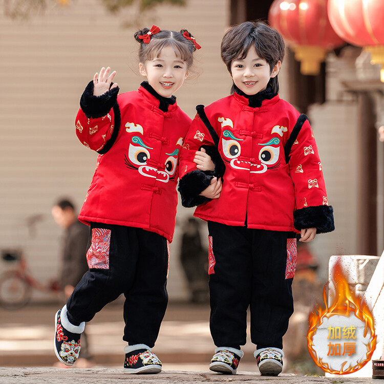 001-015直播间扣号编码下单唐装汉服套装幼儿园表演中国风