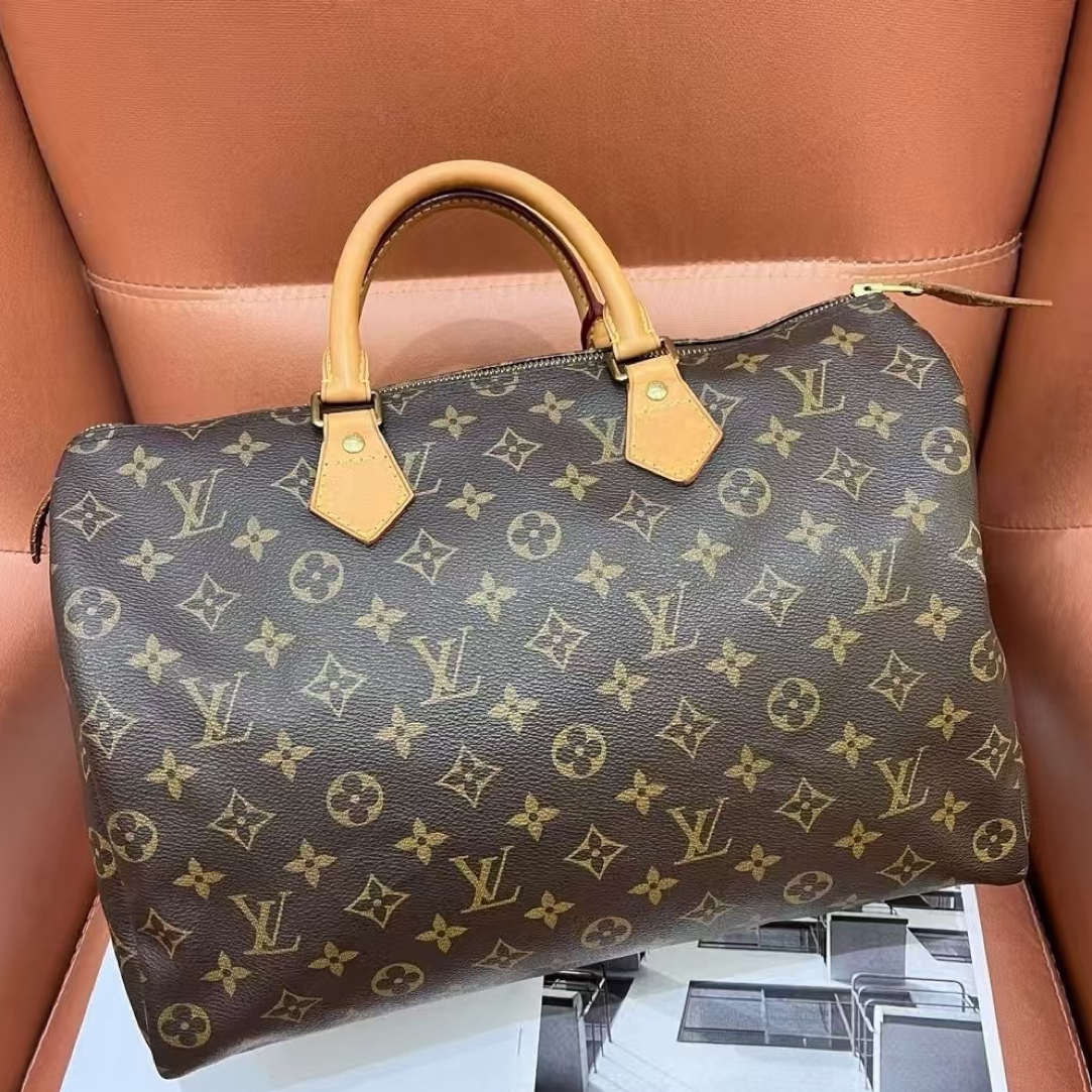 95新 LouisVuitton/路易威登 lv sp 老花 35手提 973013