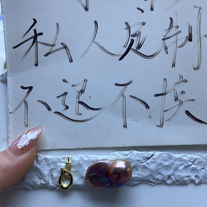 淡水珍珠耳饰银S925镶嵌猪*