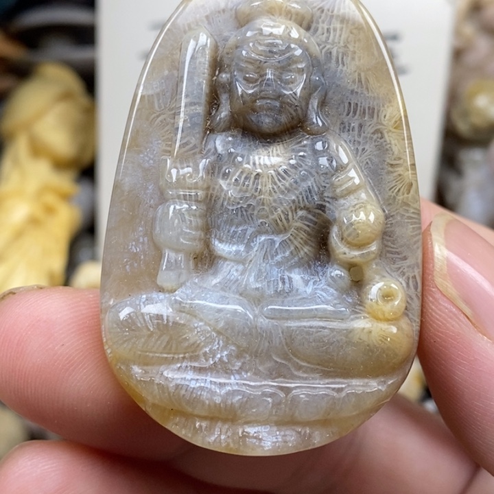 硅化珊瑚（珊瑚玉）未镶嵌颈饰