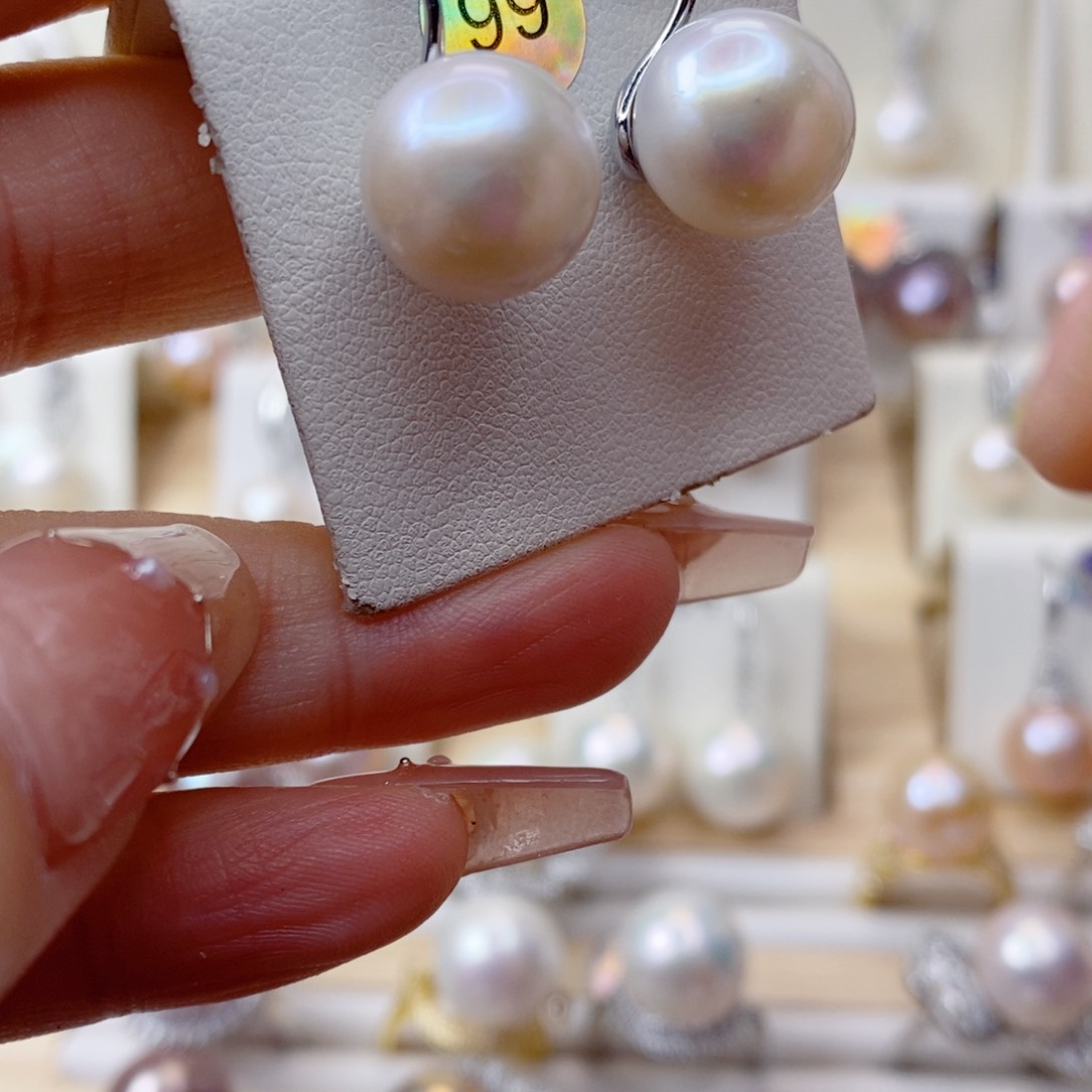 淡水珍珠耳饰合金