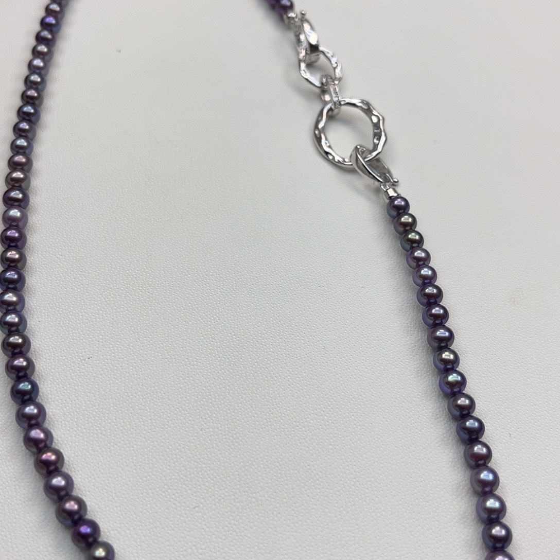 淡水珍珠颈饰银S925镶嵌