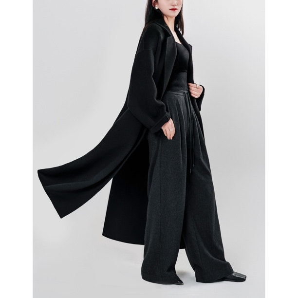 断码“浮福”羊毛抽绳西装裤百搭休闲气质宽松