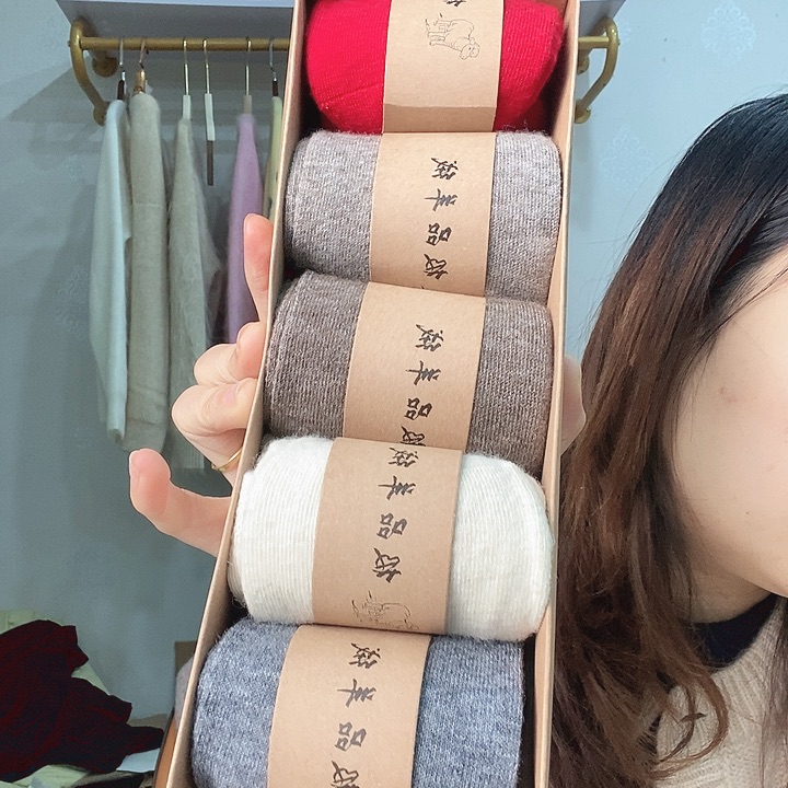 羊绒羊绒羊毛袜子一盒