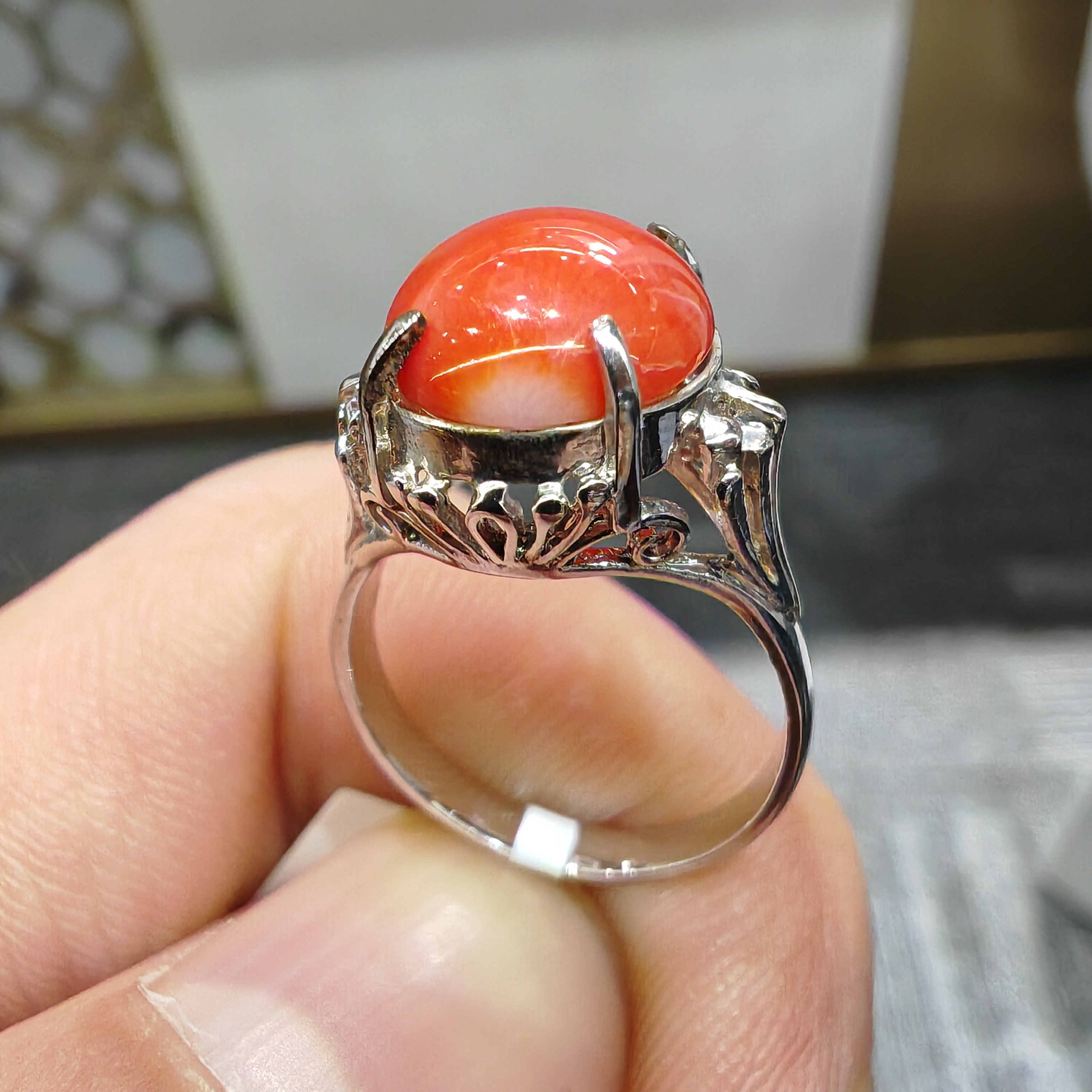 卡莫丁 天然珊瑚 多样性 MOMO珊瑚镶嵌银质