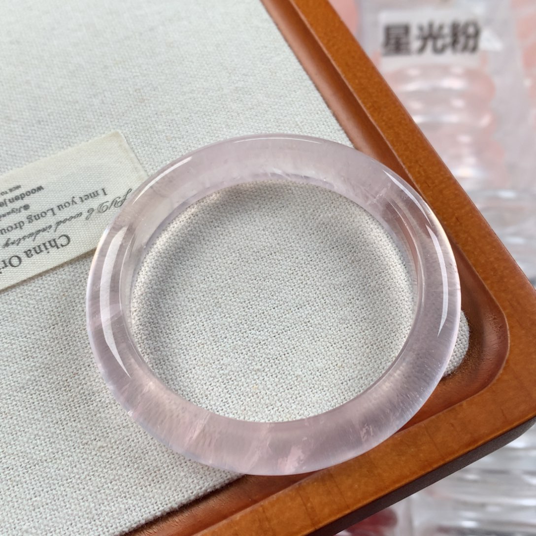 水晶手镯未镶嵌圈口55.3 微瑕 不退不换