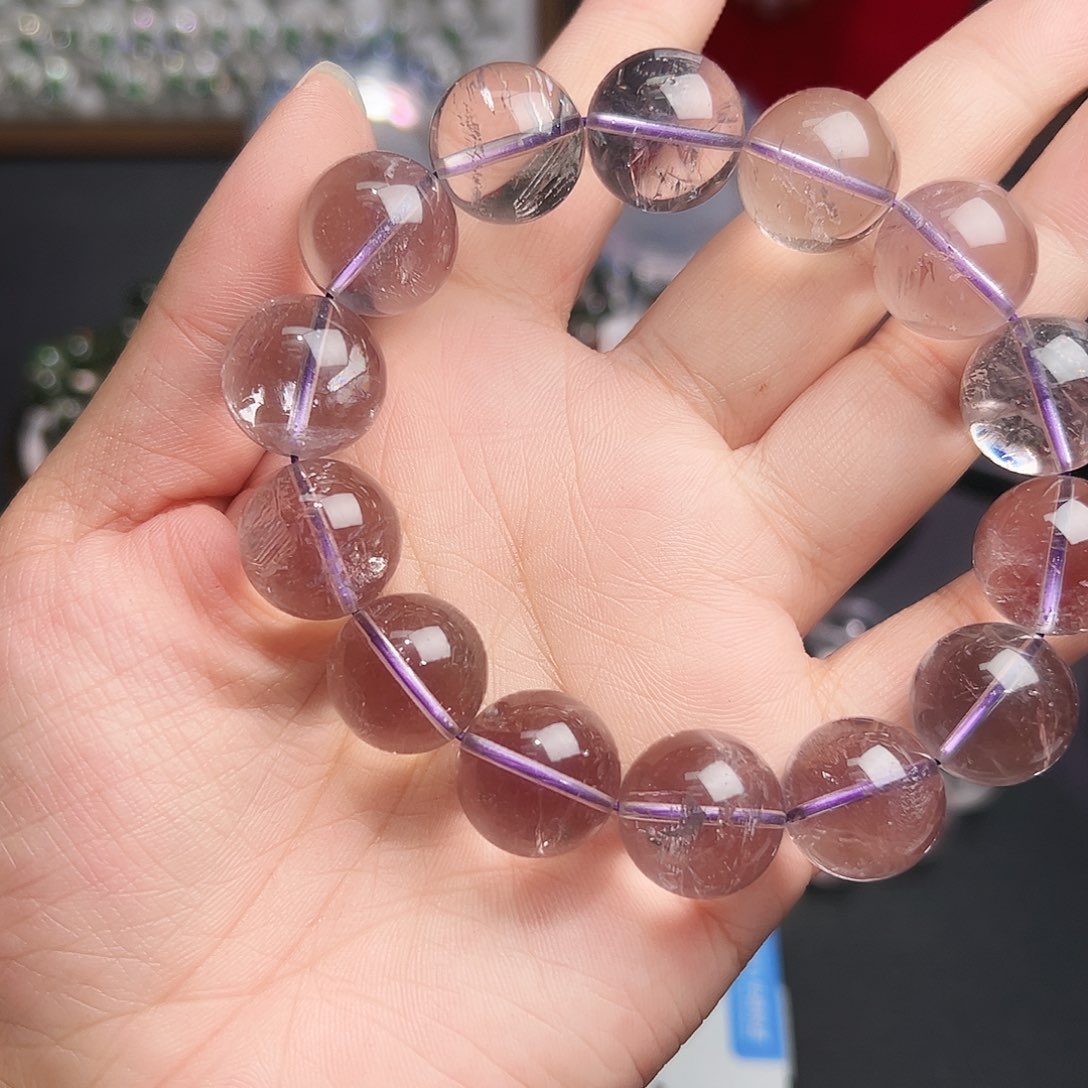 未镶嵌手链水晶天空之镜紫水晶17毫米18号