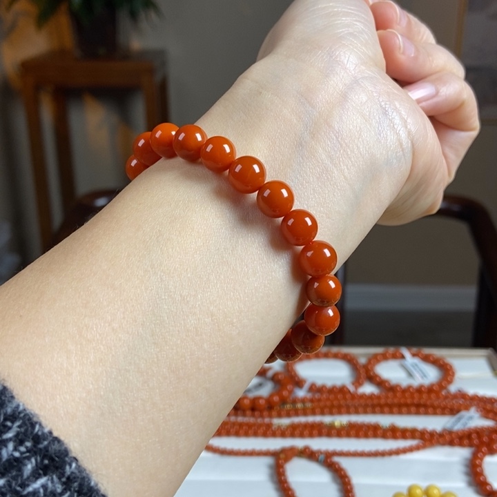 南红玛瑙手链未镶嵌南红9