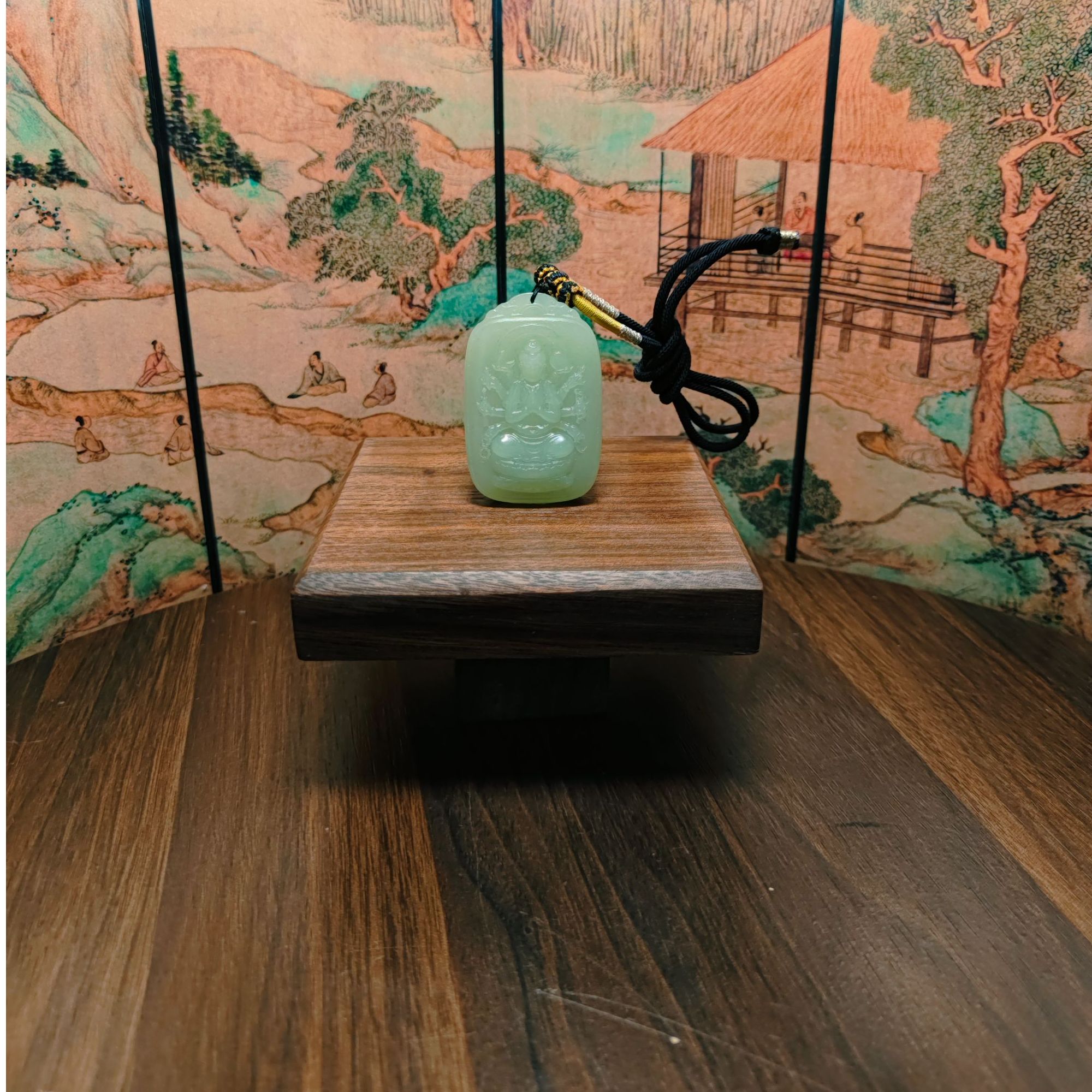 A和田玉千手观音吊坠（鼠）0173