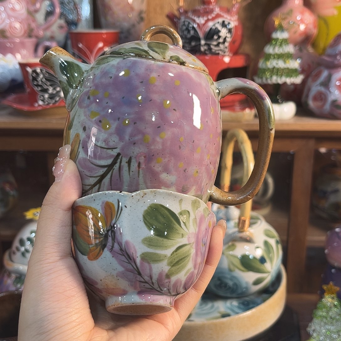 陶泥景德镇手工手绘高温釉下彩