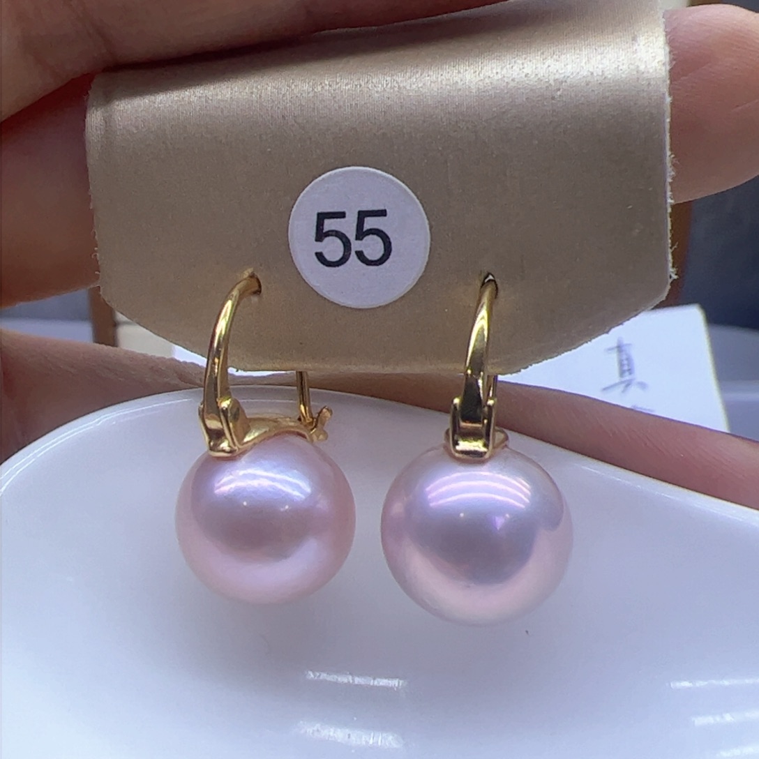 淡水珍珠耳饰银S925镶嵌