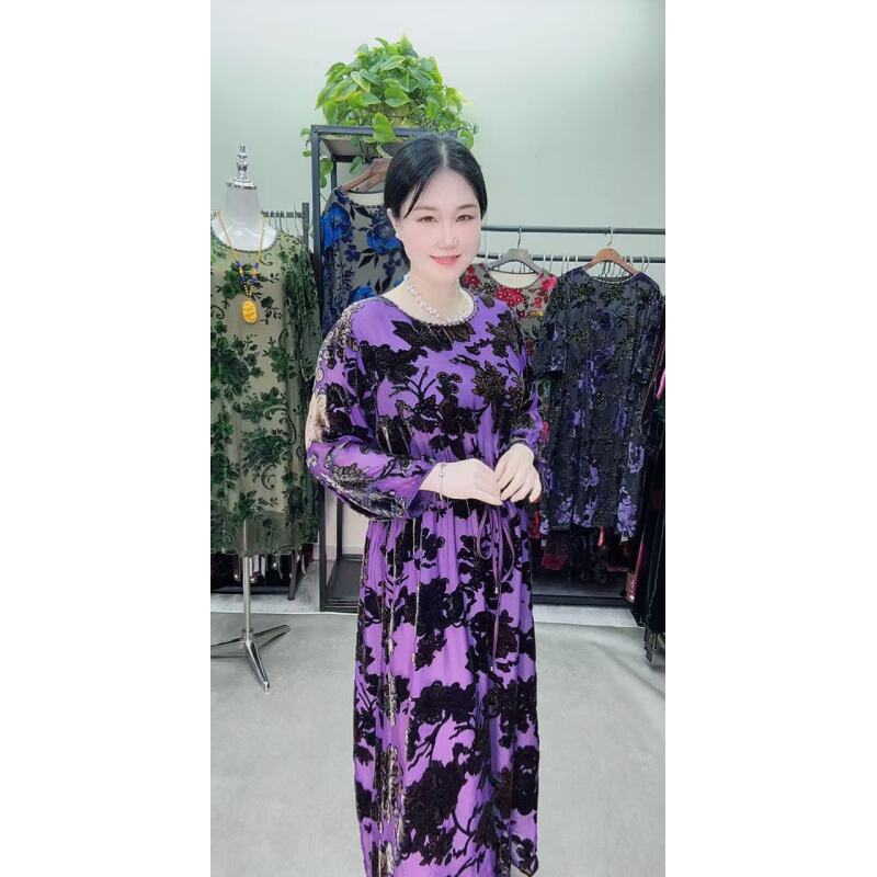 中老年桑蚕丝9528-5大码女装定制