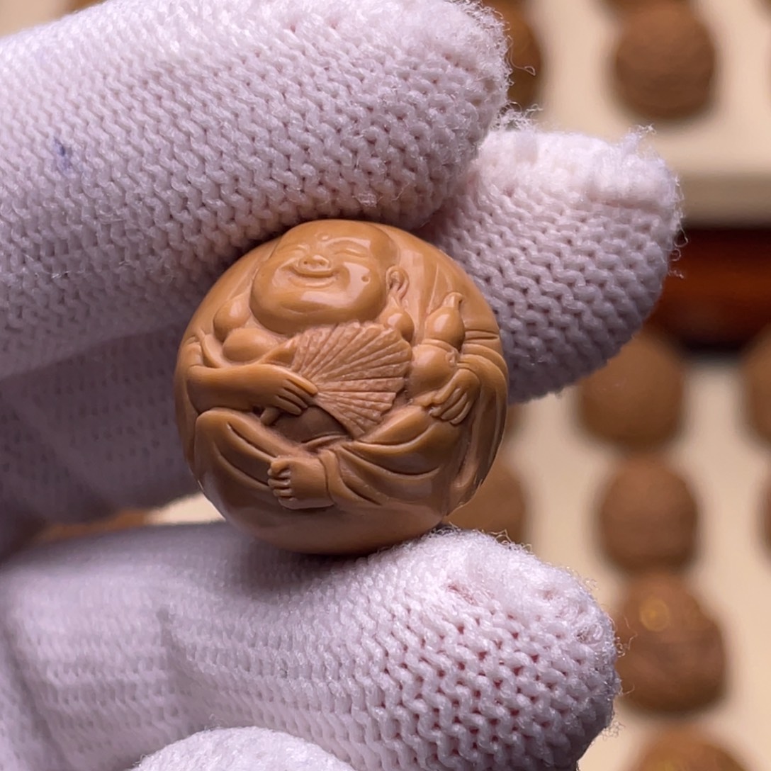 猴头核桃吊坠弥勒佛18+