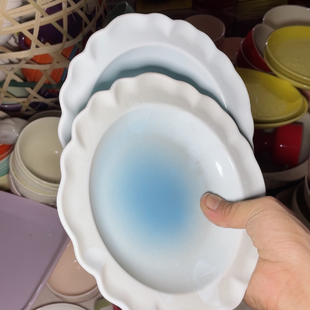 瓷片 微瑕陶瓷餐具家用 两个
