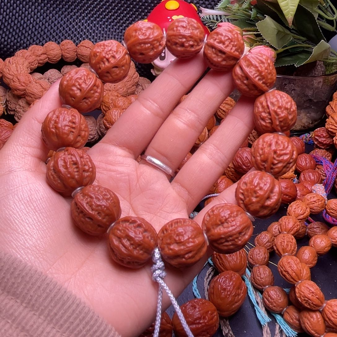夜***魔手串文玩核桃树王京八棱