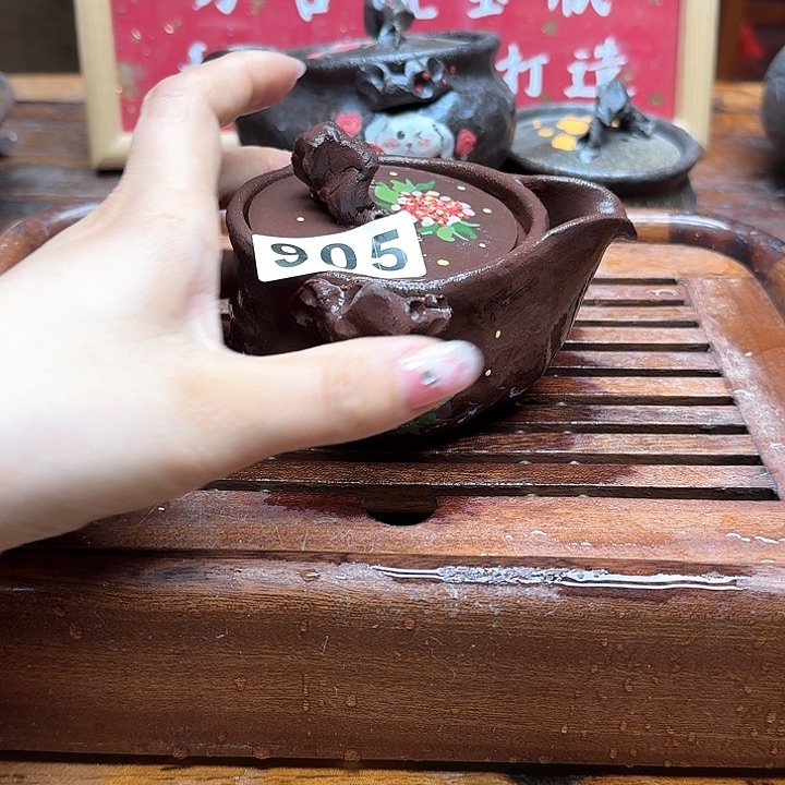 纯手工制作粗陶茶具