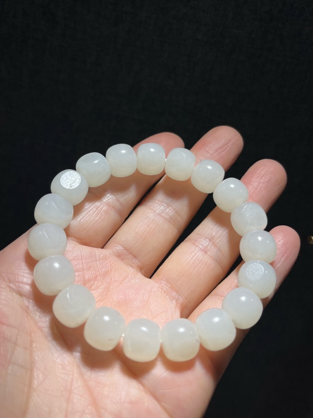 10*11 老型珠手串 玉质细腻干净 白度好细度好