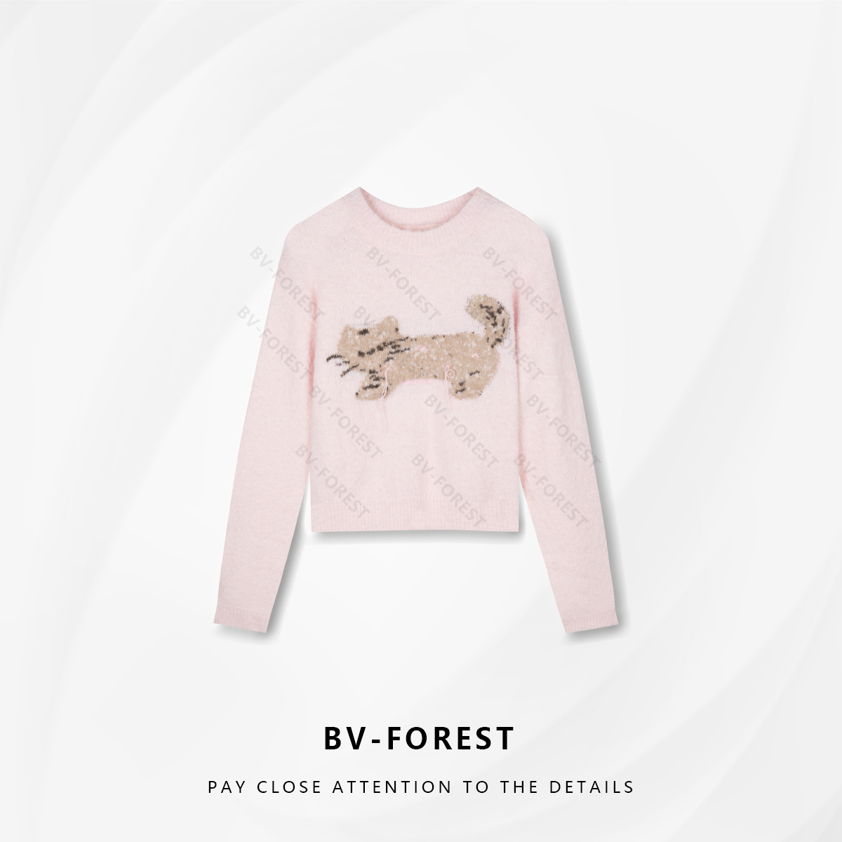 BV-FOREST“趣味动物”秋冬款保暖软糯修身显瘦套头上衣BV-M0712