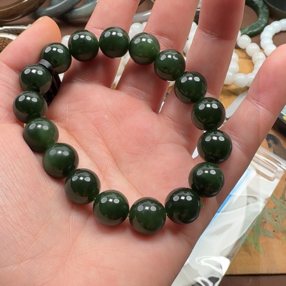 和田玉手串12未镶嵌