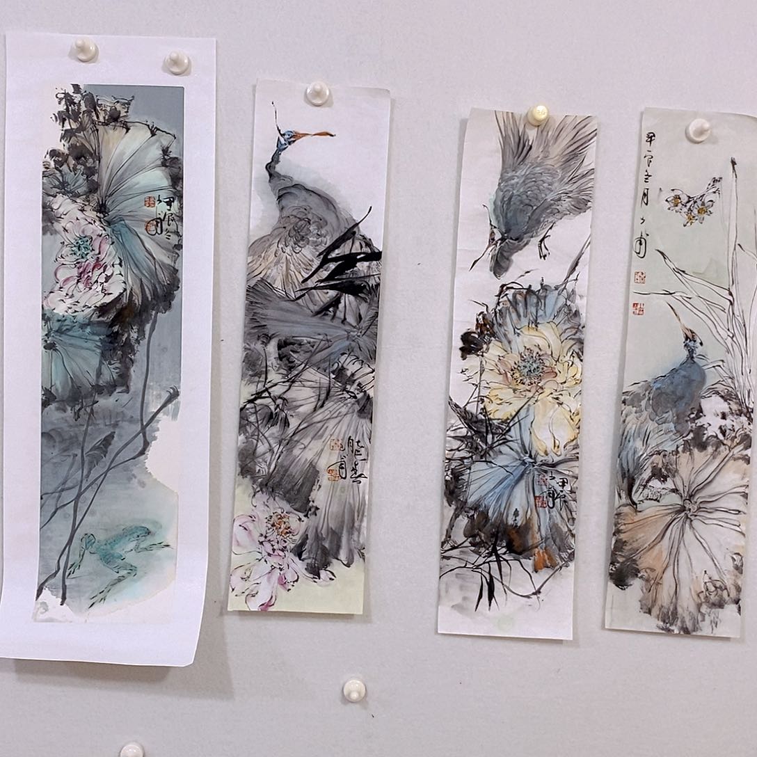 国画见**收书画作品多次参加全国