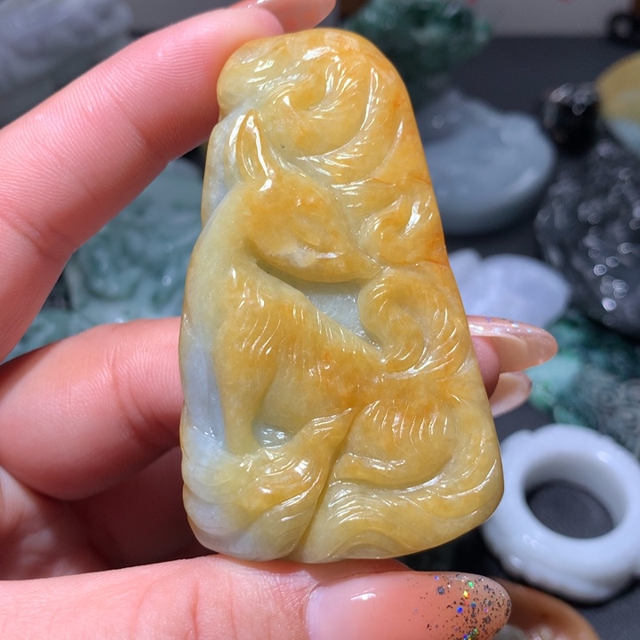 翡翠未镶嵌颈饰保真天然A货翡翠