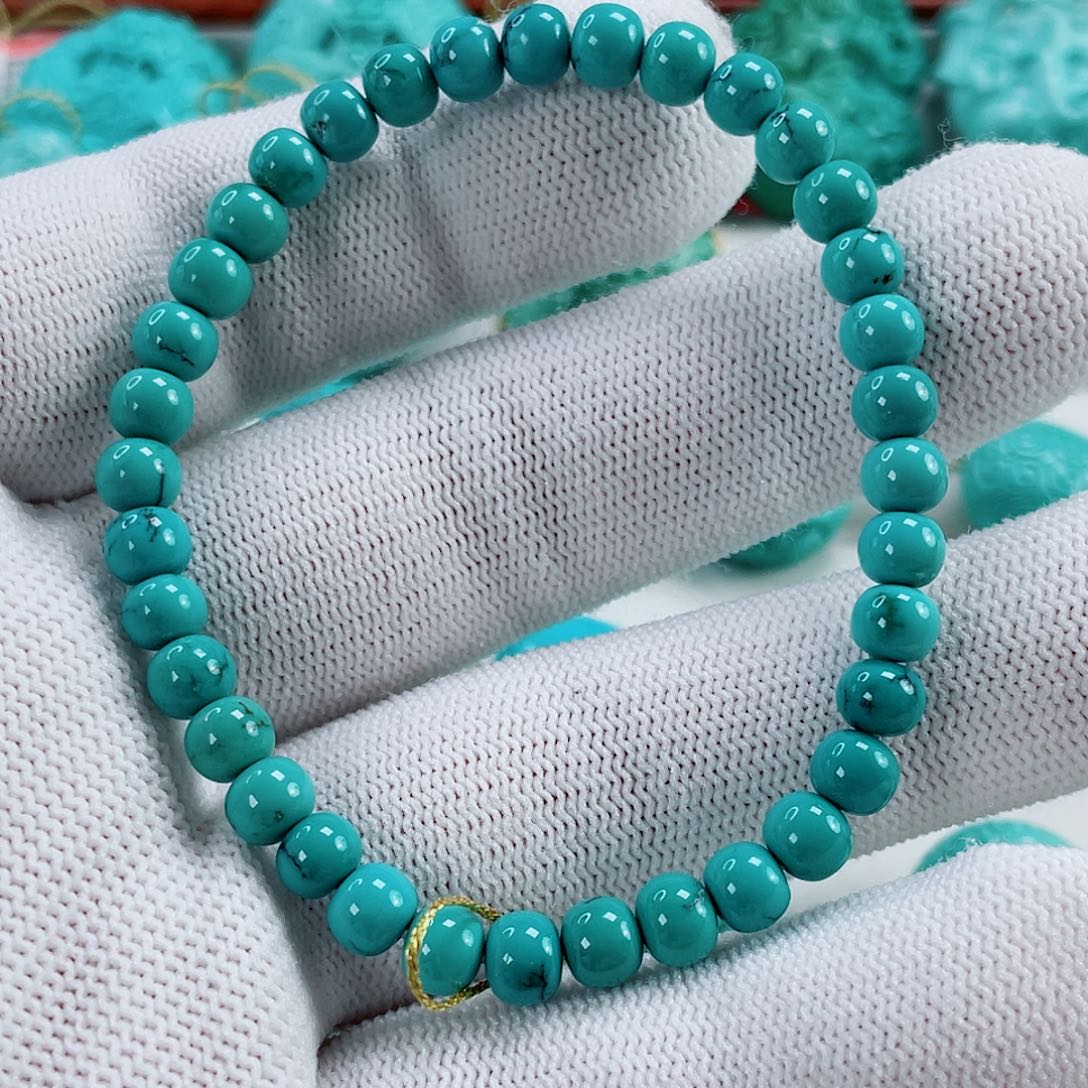 绿松石未镶嵌车挂尺寸5.5