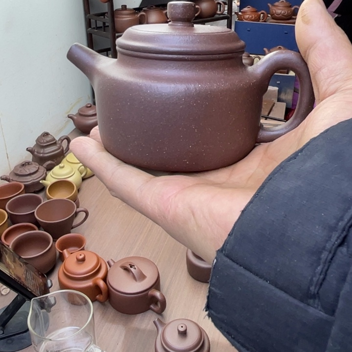 紫砂茶壶封釉德钟羊角山紫泥容量200毫升