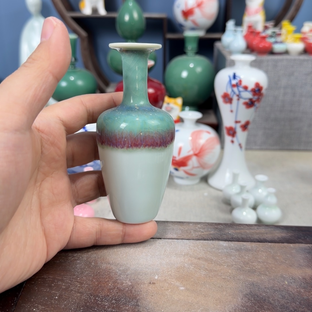 陶瓷手工小花器摆件