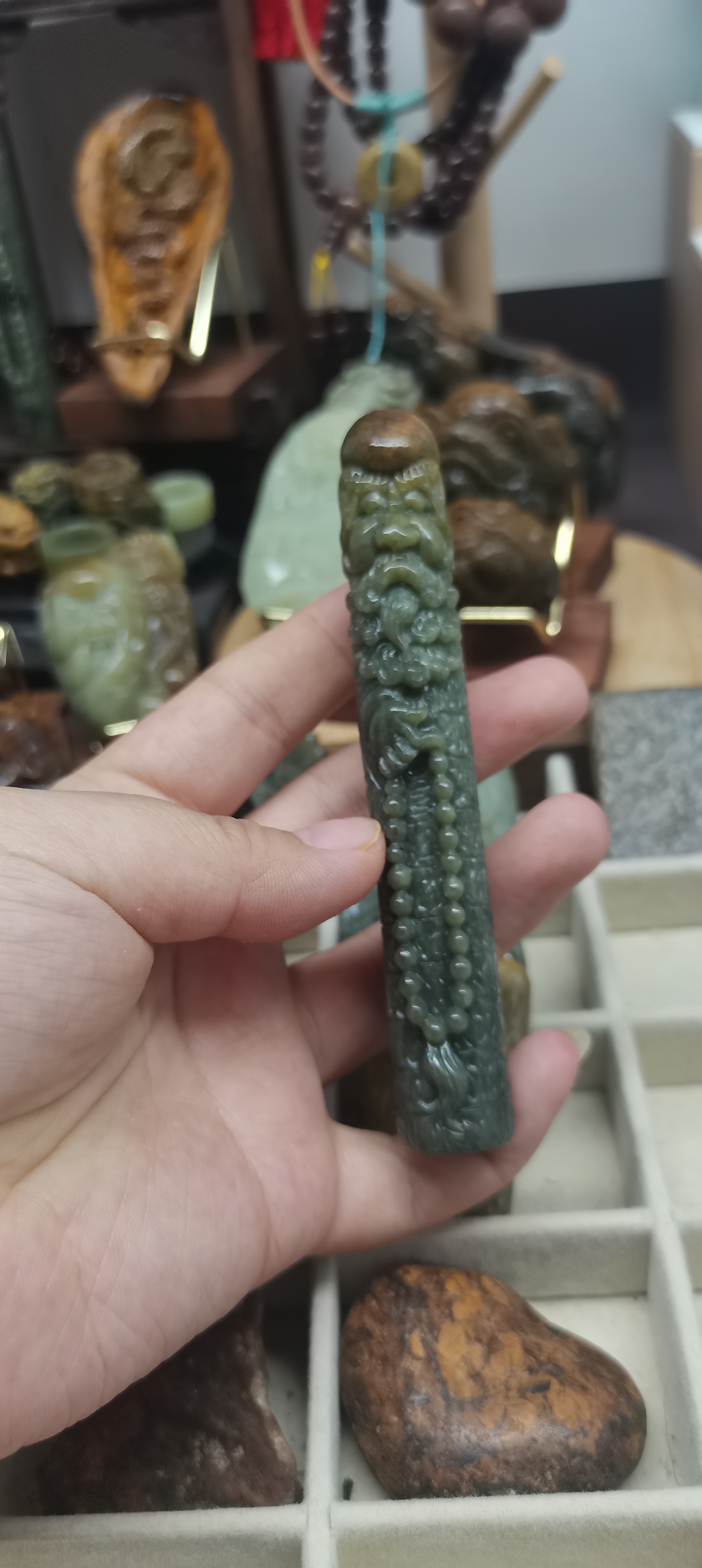 河磨玉达摩祖师把件