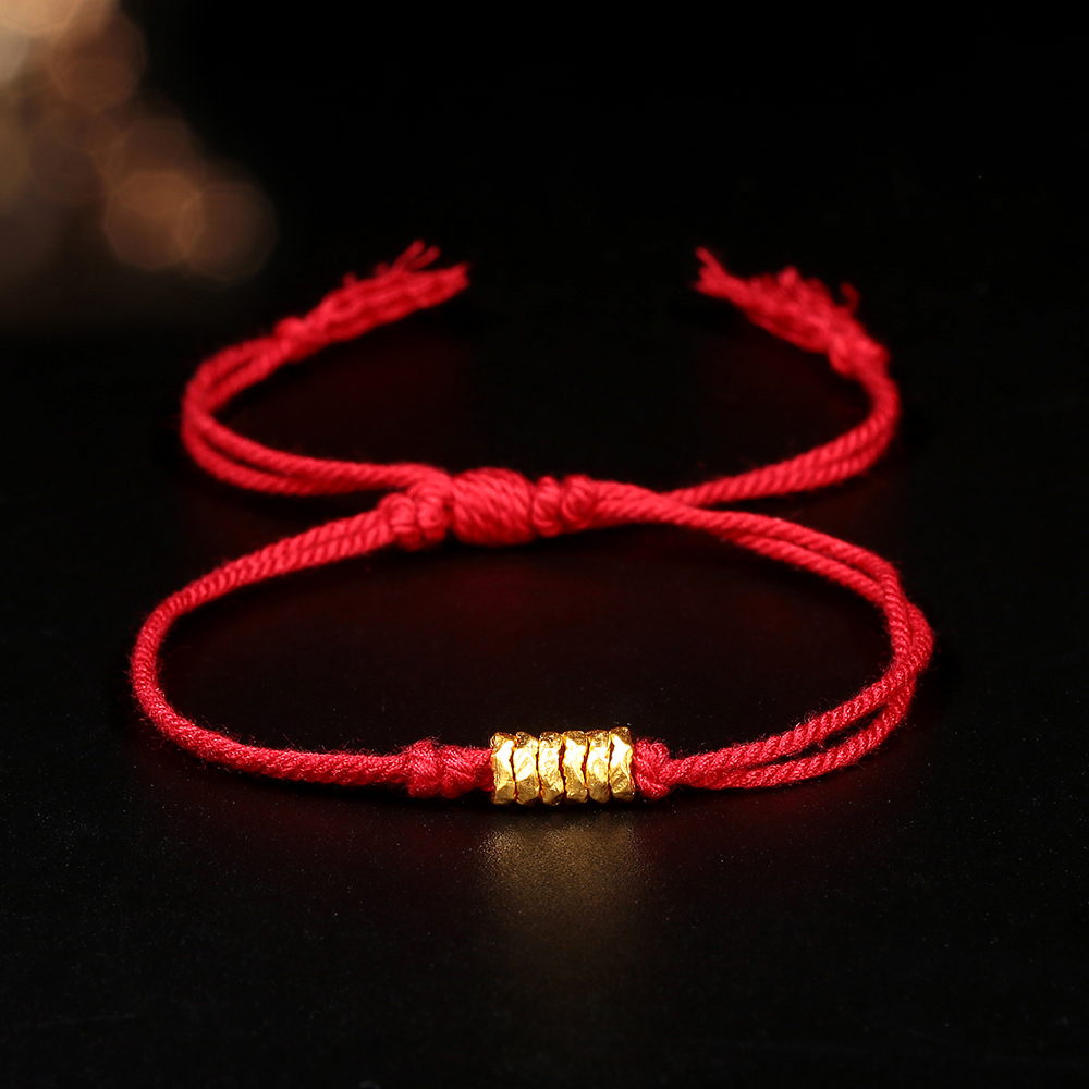 【柴柴专属】足金碎金子红绳