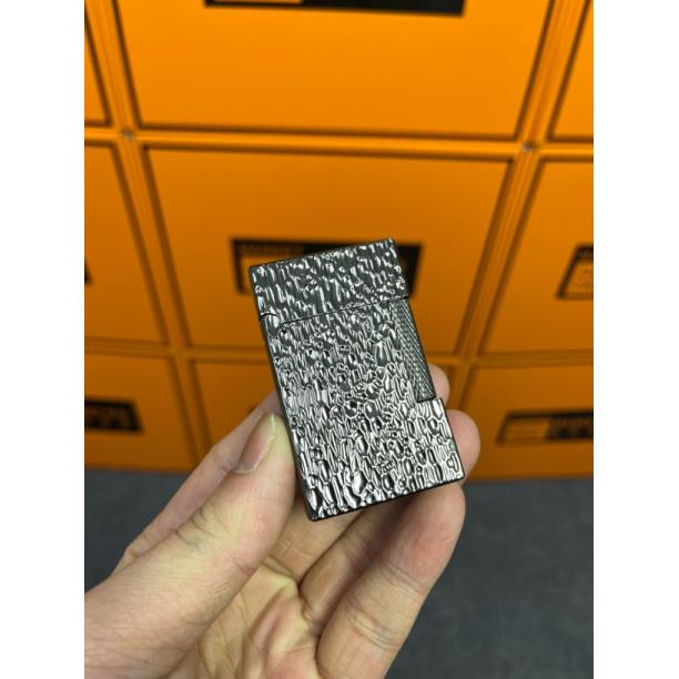 朗声黑陨石坑纹气机配礼盒打火机（气机）陨石坑黑758