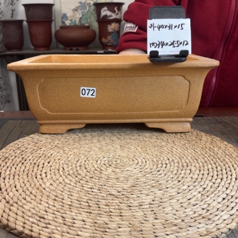 紫砂花盆柴烧内奎大号长方072