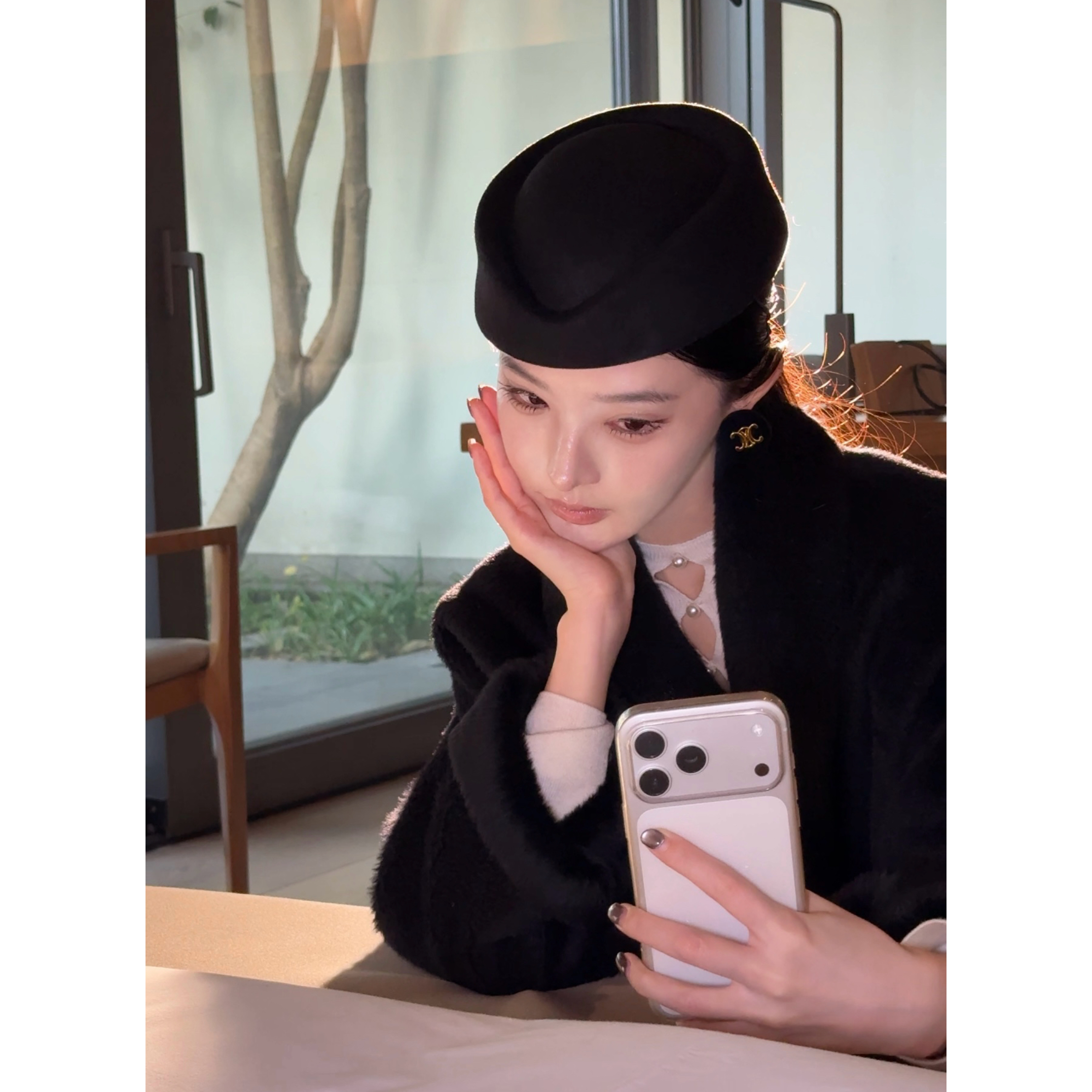 阿琳ALIN同款 赫本帽法式高级感小礼帽空姐制服千金帽女AL5PD111