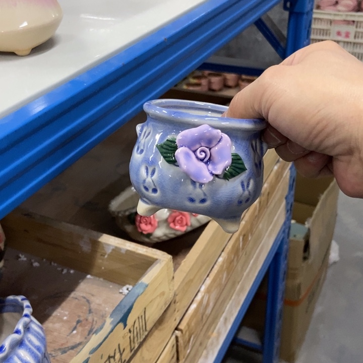 陶瓷花盆单场满9.9发7.5*7兔子