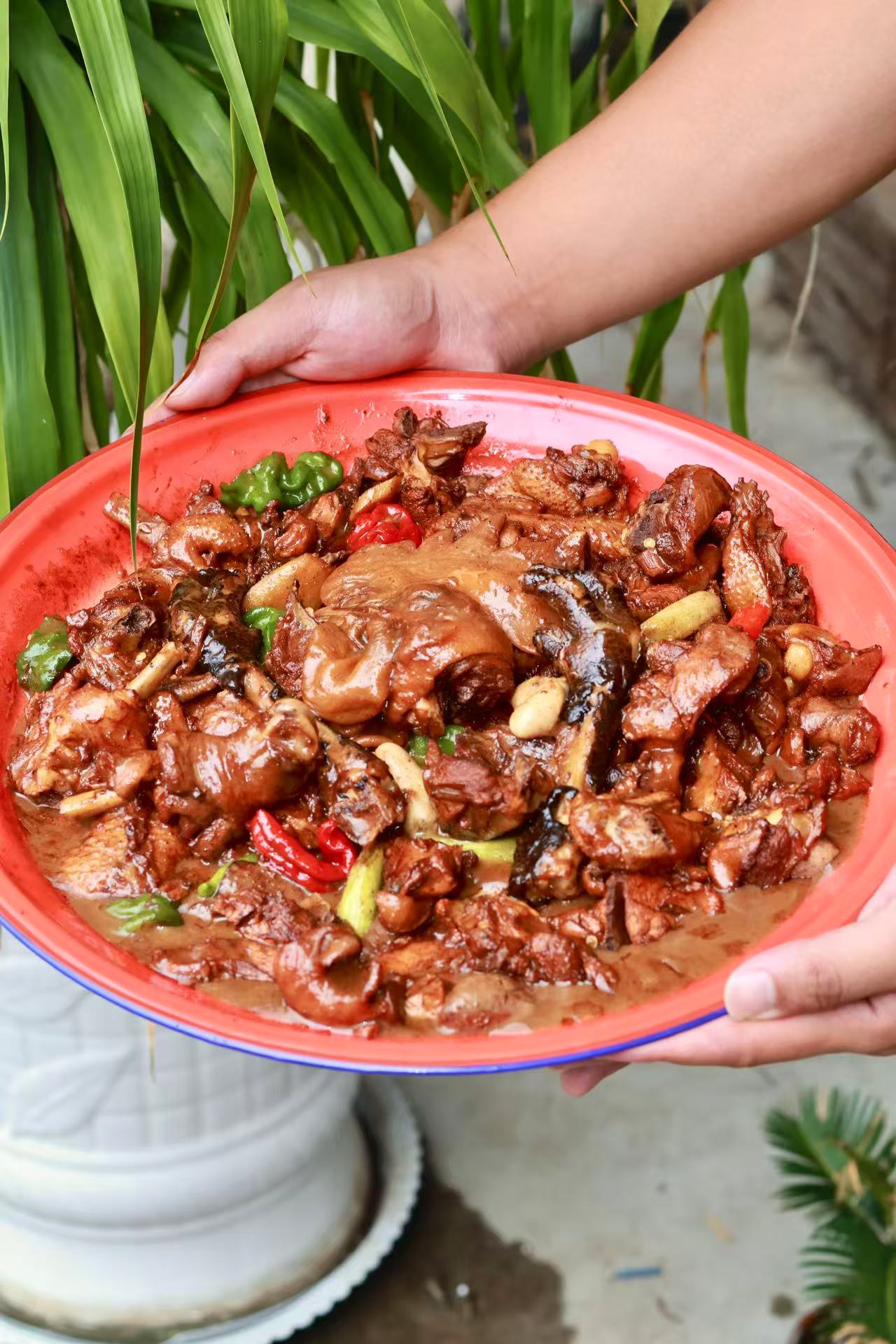 临沂炒鸡一只一锅现炒现发真空包装开袋即食特产
