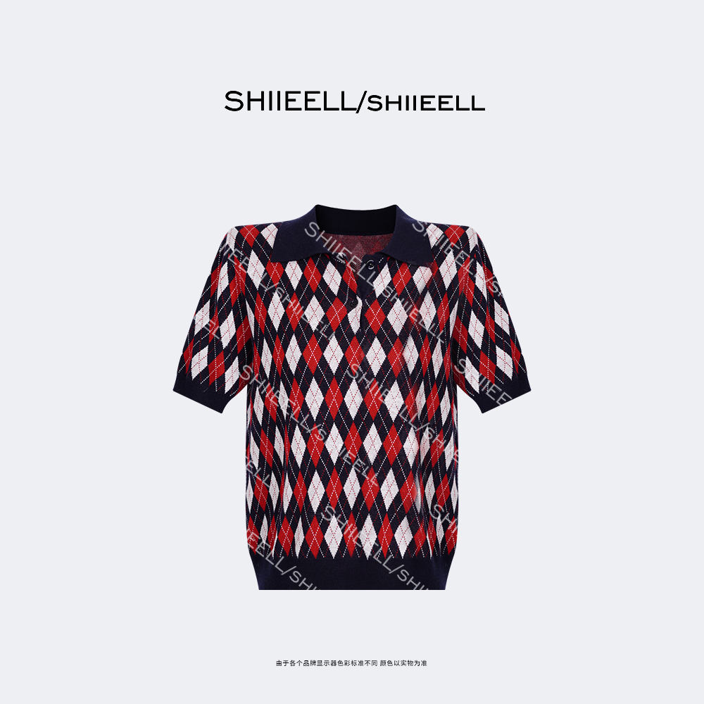 SHIIEELL【破格新复古】老钱风复古绵羊毛混纺软糯修身POLO衫z8007