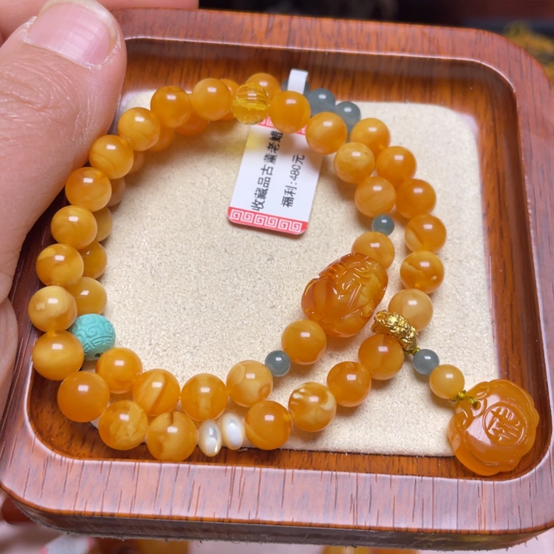 蜜蜡手链未镶嵌手串