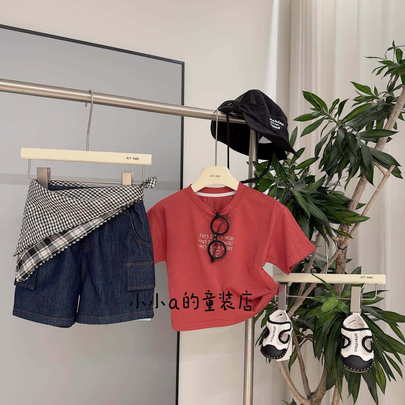 男宝宝夏装衣服婴幼儿童薄款宽松复古红色T恤韩版洋气外出上衣潮