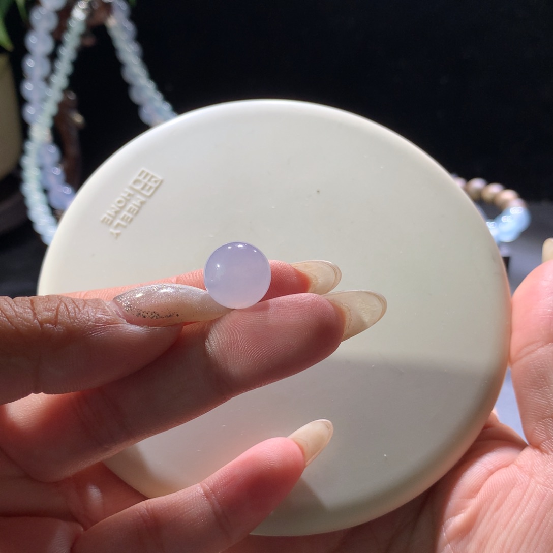 未镶嵌手串翡翠卡12.8冰粉紫