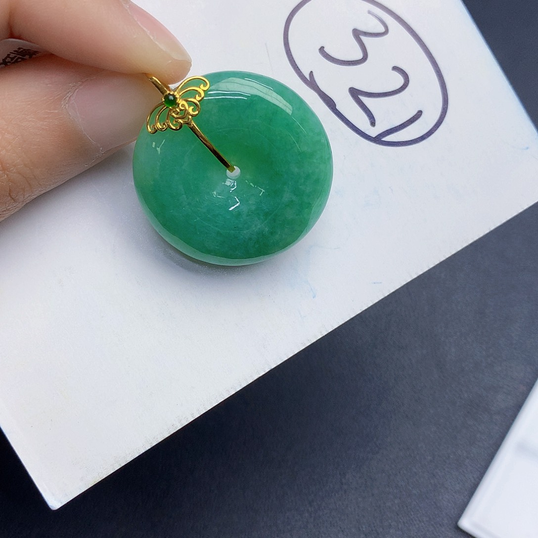 翡翠颈饰18K金镶嵌3356780