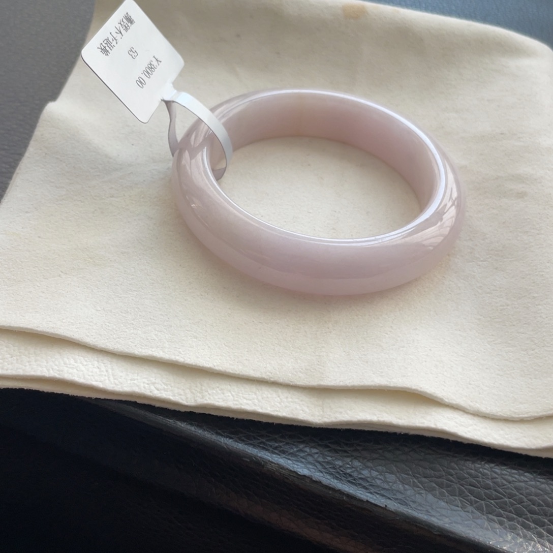 翡翠未镶嵌手镯纹53正圈