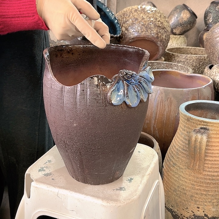 正品口21高28花盆……