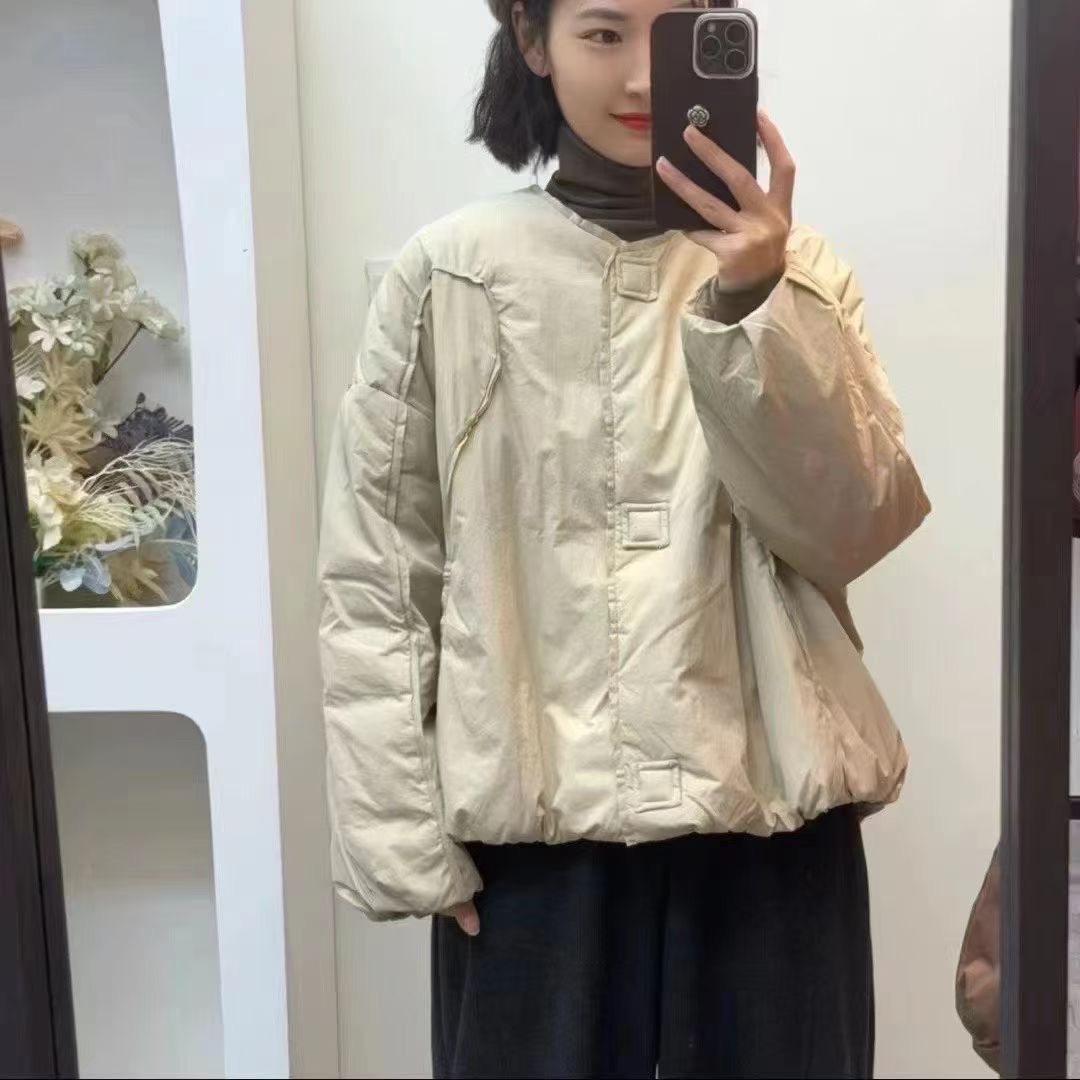 布扣极简风韩版女百搭短款纯色