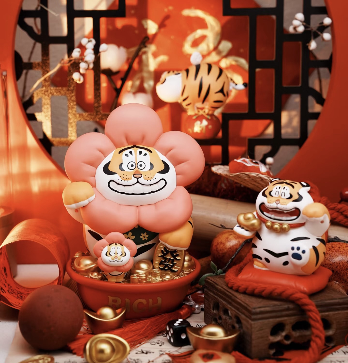 【代拆】福虎招财系列盲盒潮玩手办