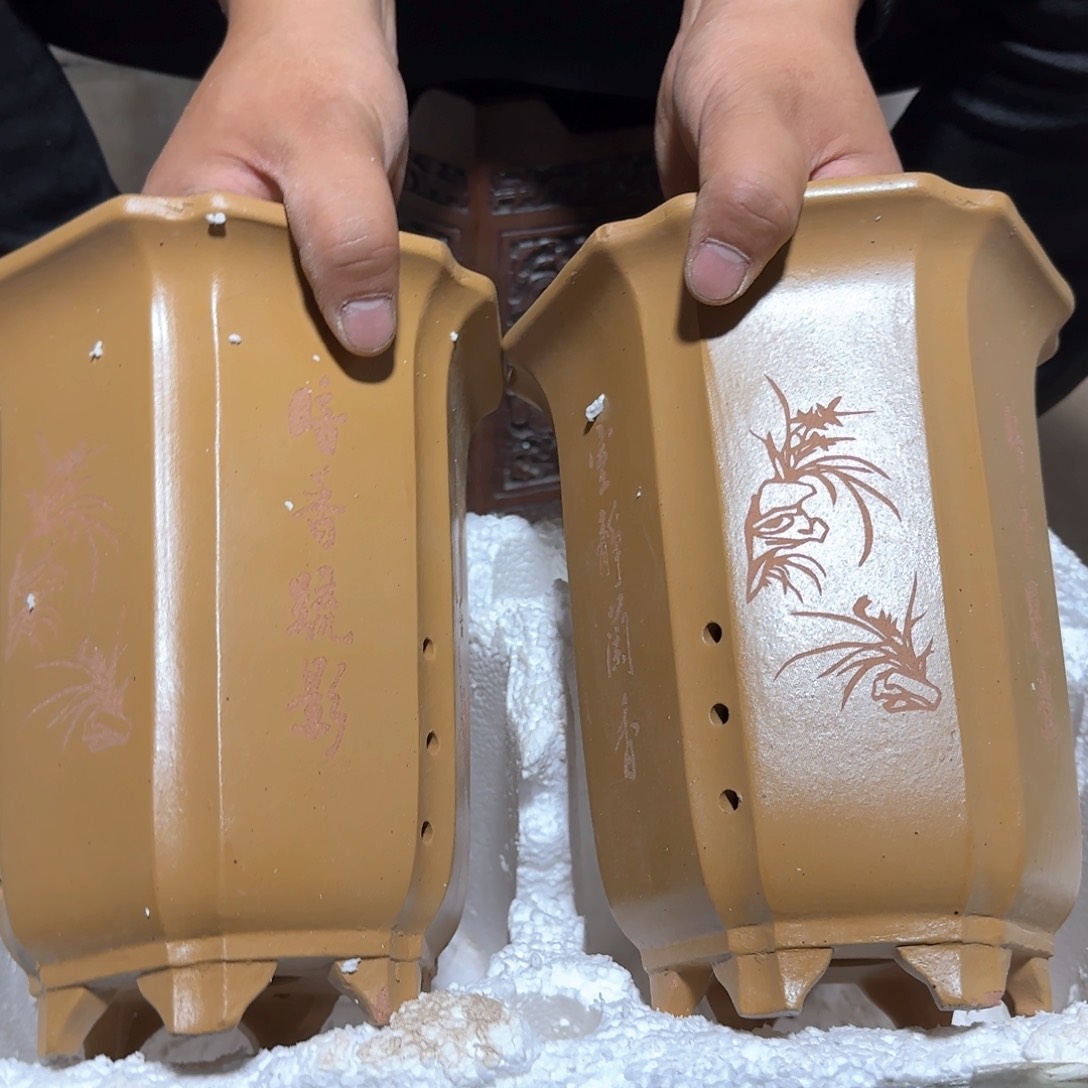 紫砂花盆瑕疵是我最