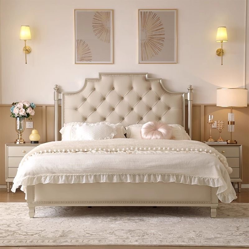 美式轻奢实木床家用现代简约双人床主卧大床婚床法式大气公主床